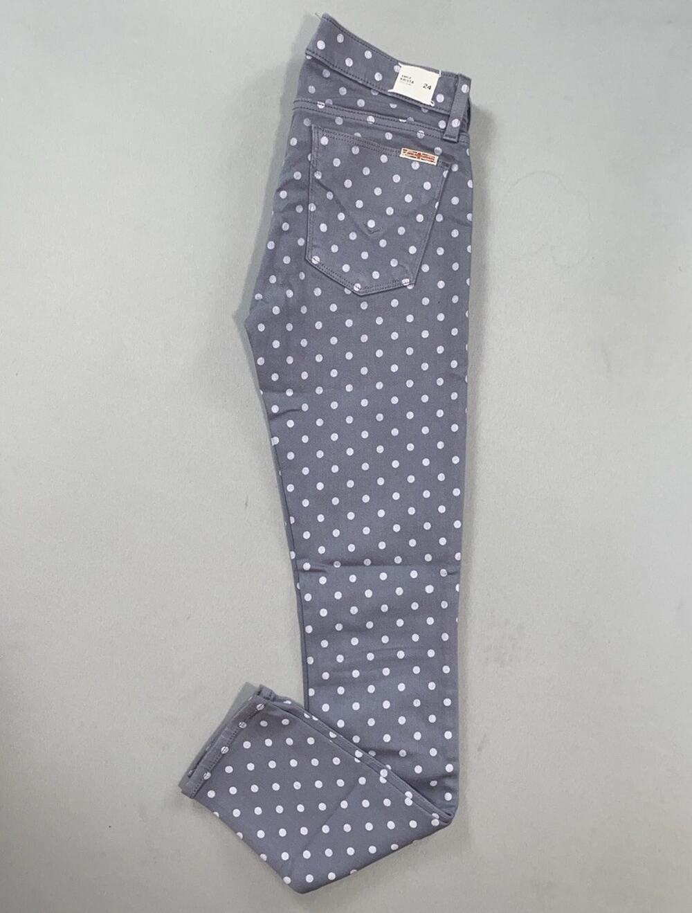 Hudson Krista Ankle Super Skinny Lightweight Canvas Jeans. Polka Dot, Women's 24